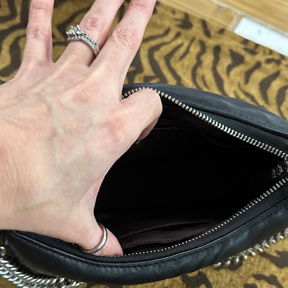 Coach Black Leather Teri  Bag with Silver Accents - Picture 9 of 11
